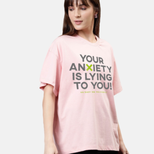 Women Drop Shoulder T-Shirt - Baby Pink