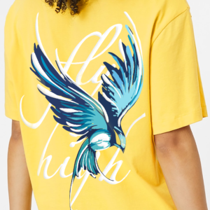 Oversized Women Drop Shoulder T-Shirt - Yellow