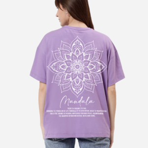 Oversized Women Drop Shoulder T-Shirt - Purple