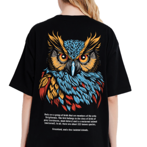 Oversized Women Drop Shoulder T-Shirt - Black