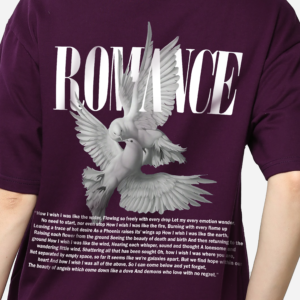 Oversized Women Drop Shoulder T-Shirt - Purple