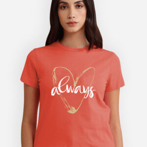 Women Half Sleeve T-Shirt - Orange