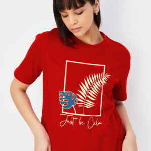 Women Half Sleeve T-Shirt - Red