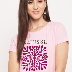 Women Half Sleeve T-Shirt - Baby Pink