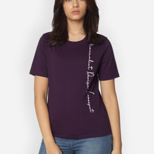 Women Half Sleeve T-Shirt - Violet